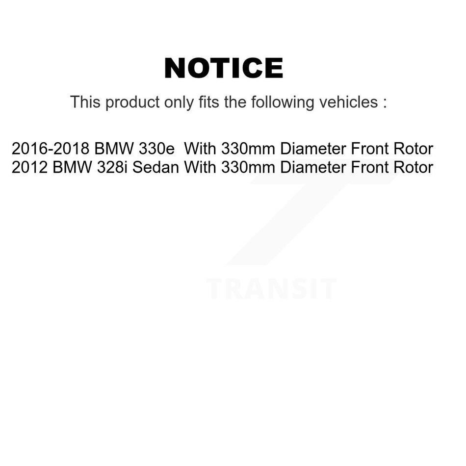 Front Coated Disc Brake Rotors And Ceramic Pads Kit For BMW 328i xDrive 428i Gran Coupe 228i 330e KGC-100083
