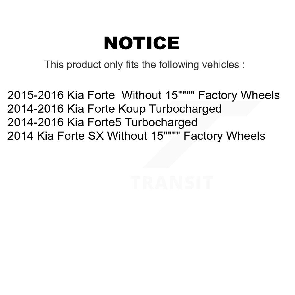 Front Coated Disc Brake Rotors And Ceramic Pads Kit For Kia Forte Forte5 Koup KGC-100339