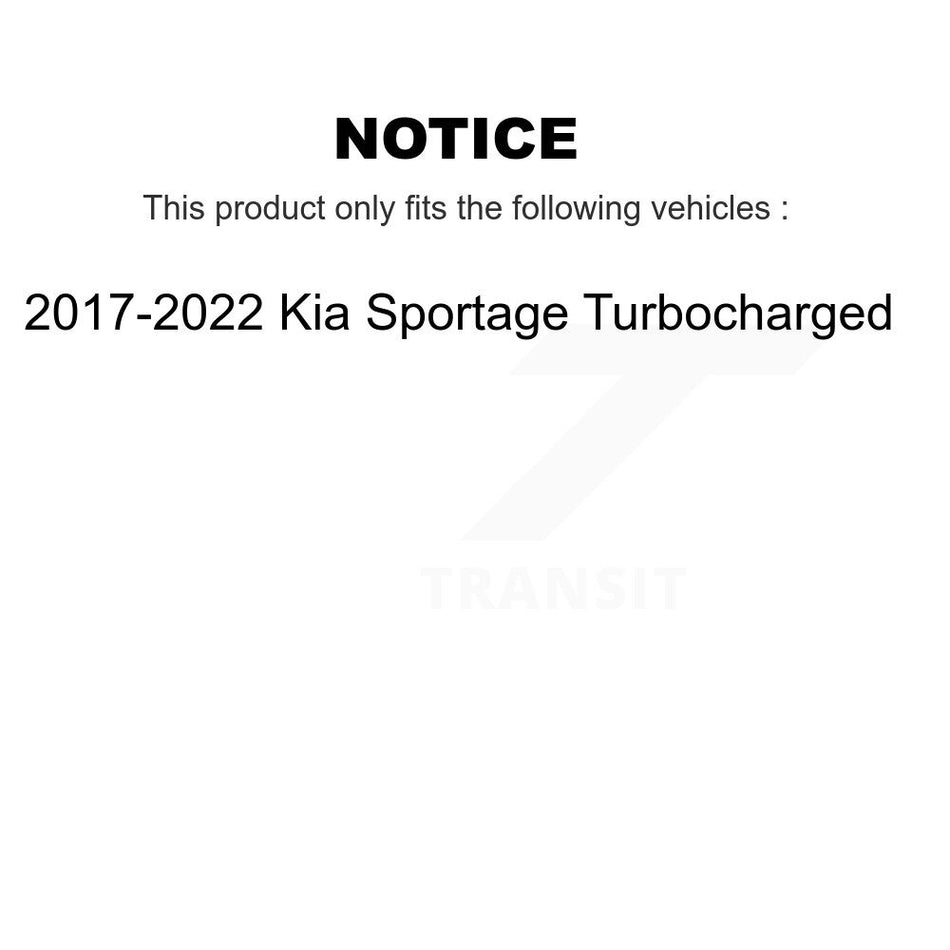 Front Coated Disc Brake Rotors And Ceramic Pads Kit For 2017-2021 Kia Sportage Turbocharged KGC-100479