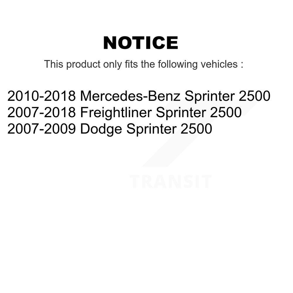 Front Rear Coated Disc Brake Rotors Ceramic Pad Kit For Sprinter 2500 Mercedes-Benz Dodge KGC-100759