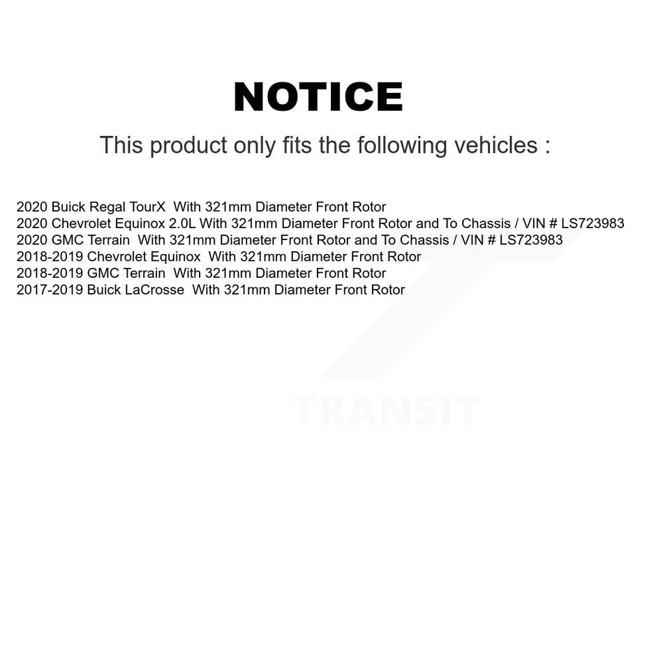 Front Rear Coated Disc Brake Rotors And Ceramic Pads Kit For Chevrolet Equinox GMC Terrain Buick LaCrosse KGC-100902