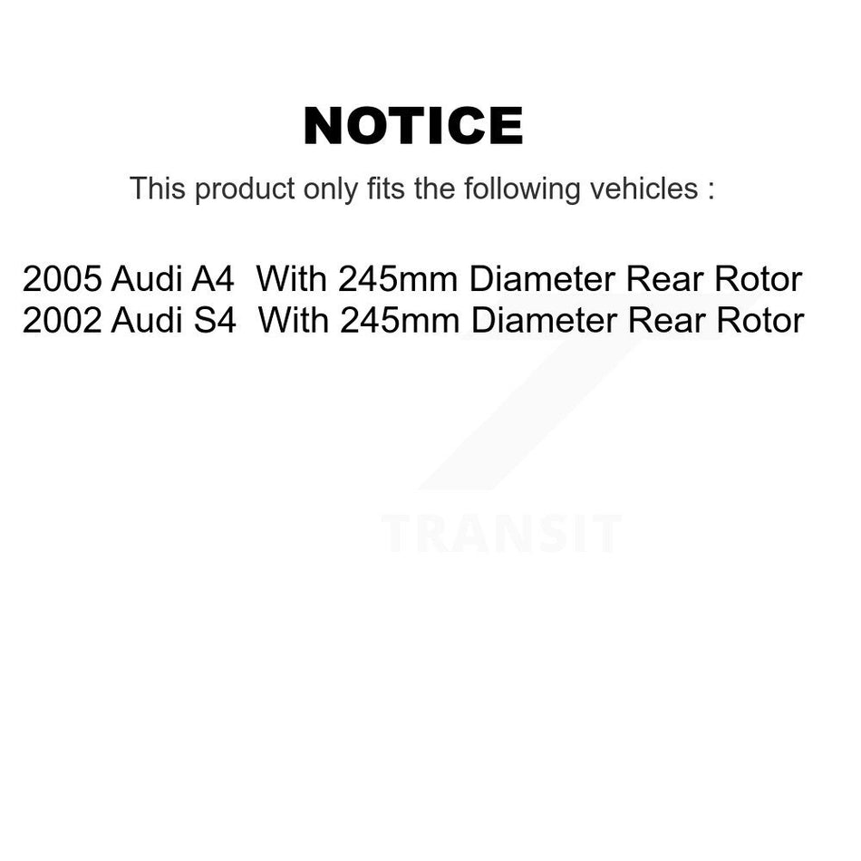 Rear Coated Disc Brake Rotors And Ceramic Pads Kit For Audi A4 S4 KGC-101672