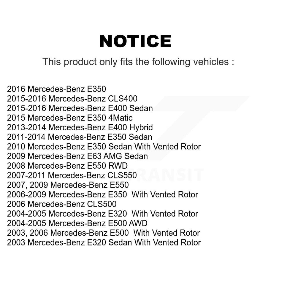 Rear Coated Disc Brake Rotors And Ceramic Pads Kit For Mercedes-Benz E350 E320 E500 CLS550 E400 CLS500 CLS400 E550 E63 AMG KGC-101711