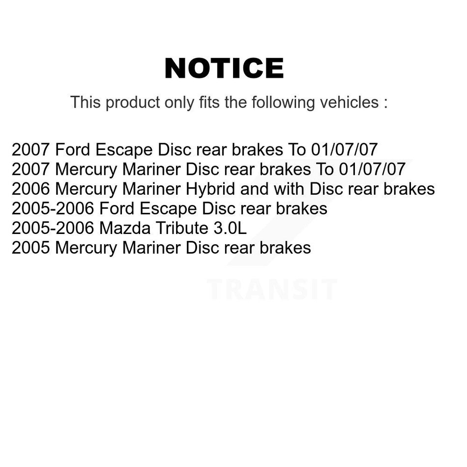 Front Rear Coated Disc Brake Rotors Ceramic Pads And Drum Kit For Ford Escape Mercury Mariner Mazda Tribute KGC-101974