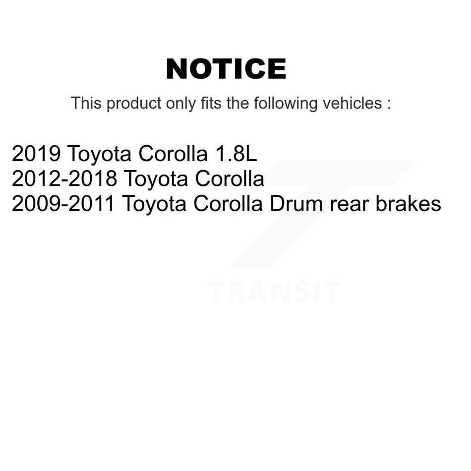 Front Rear Coated Disc Brake Rotors Ceramic Pads And Drum Kit For Toyota Corolla KGC-102013