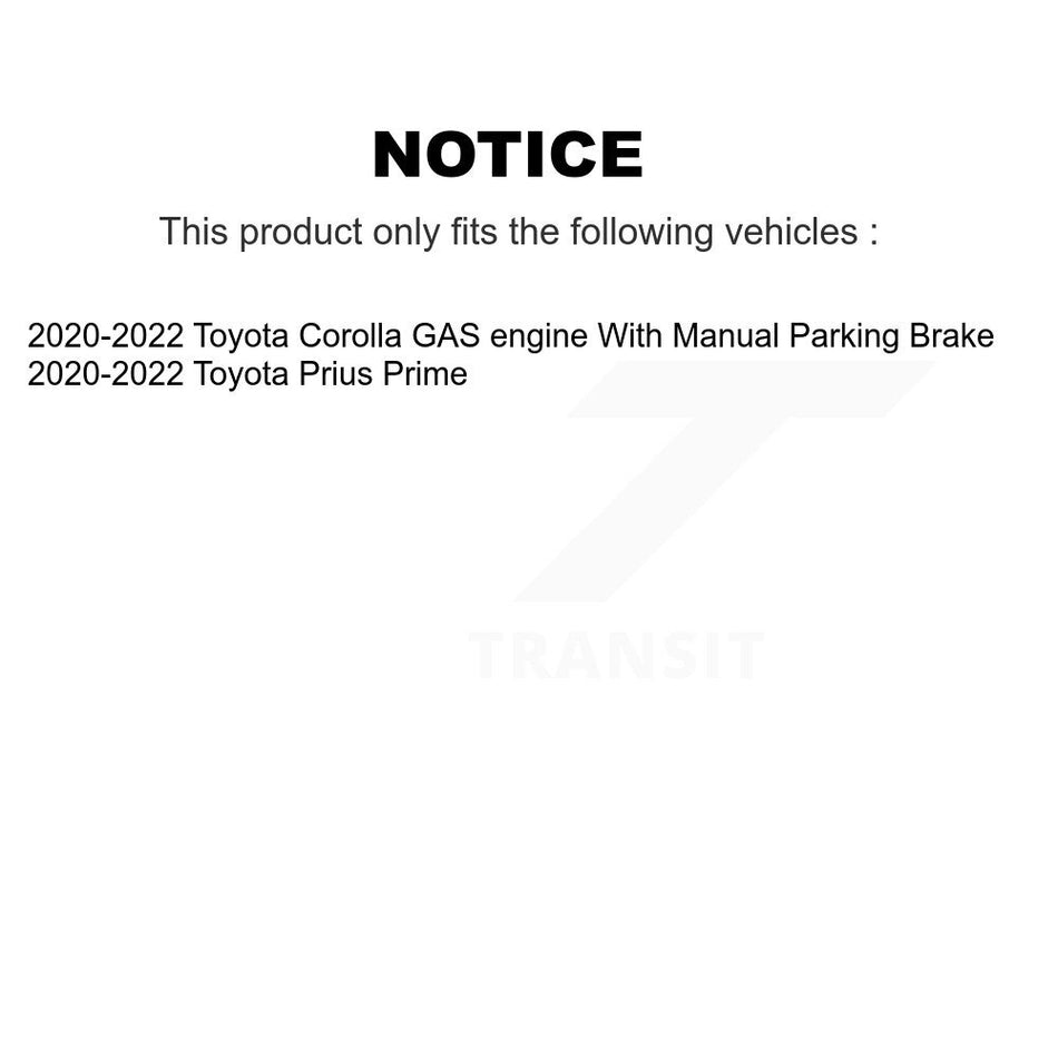 Front Rear Coat Disc Brake Rotor Ceramic Pad Kit For 2020-2022 Toyota Corolla Prius Prime KGC-102282