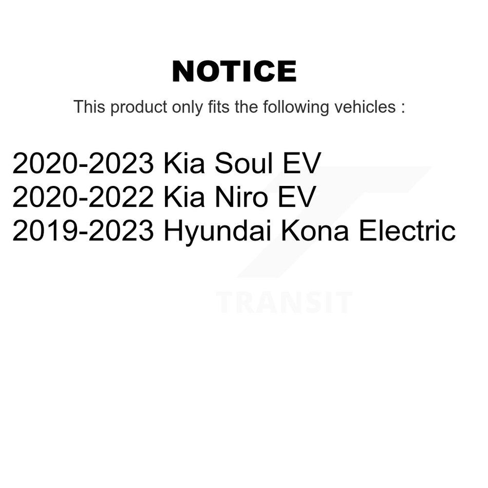 Rear Coated Disc Brake Rotor & Ceramic Pad Kit For Hyundai Kona Electric Kia Soul EV Niro KGC-102423