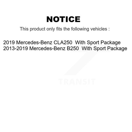 Front Rear Coated Disc Brake Rotors And Ceramic Pads Kit For Mercedes-Benz B250 CLA250 KGC-102439