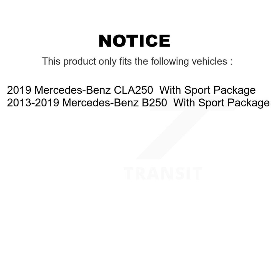 Front Rear Coated Disc Brake Rotors And Ceramic Pads Kit For Mercedes-Benz B250 CLA250 KGC-102439