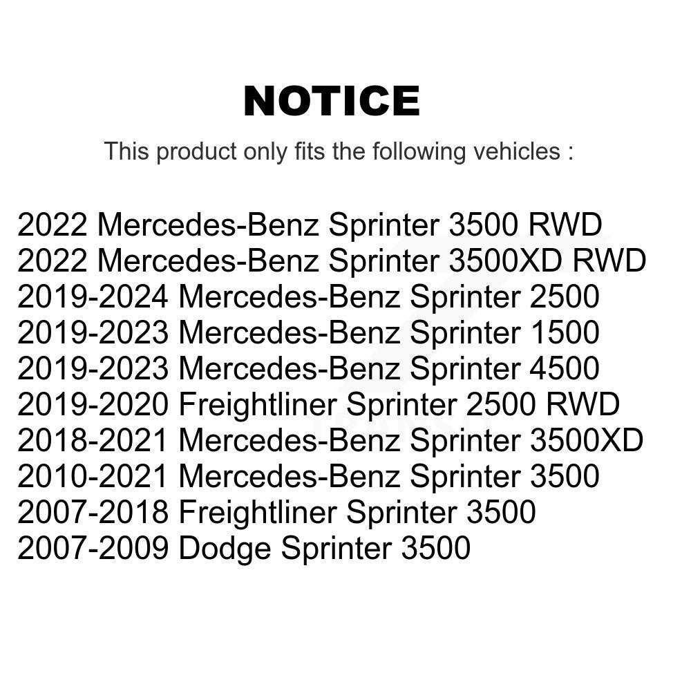Front Coated Brake Rotors Ceramic Pad Kit For Mercedes-Benz Sprinter 2500 3500 Dodge 4500 KGC-102591