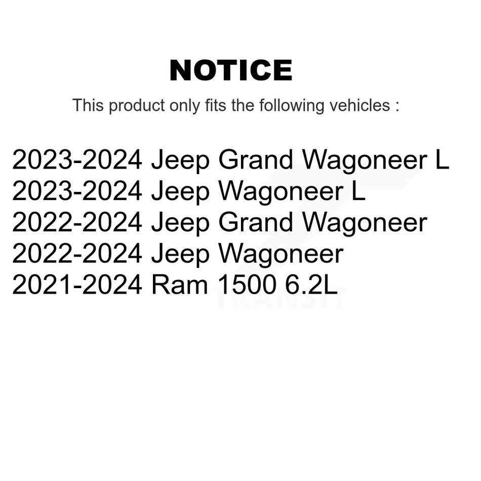 Front Rear Coated Disc Brake Rotor And Ceramic Pad Kit For Ram 1500 Jeep Wagoneer Grand L KGC-102704