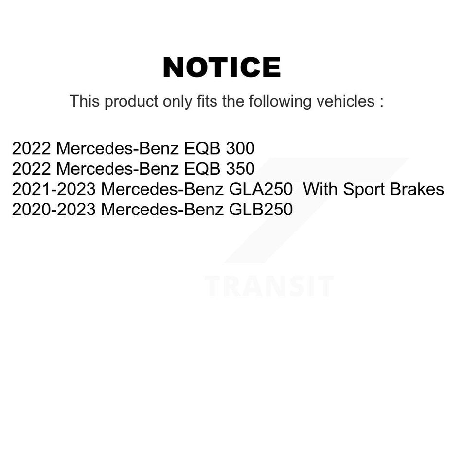 Rear Coated Disc Brake Rotors Ceramic Pad Kit For Mercedes-Benz GLB250 GLA250 EQB 350 300 KGC-102818