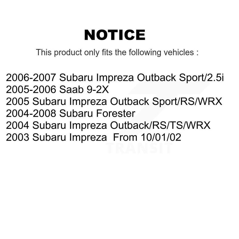 Rear Disc Coated Rotors Ceramic Pads & Parking Shoes Kit For Subaru Impreza Forester Saab KGC-103138