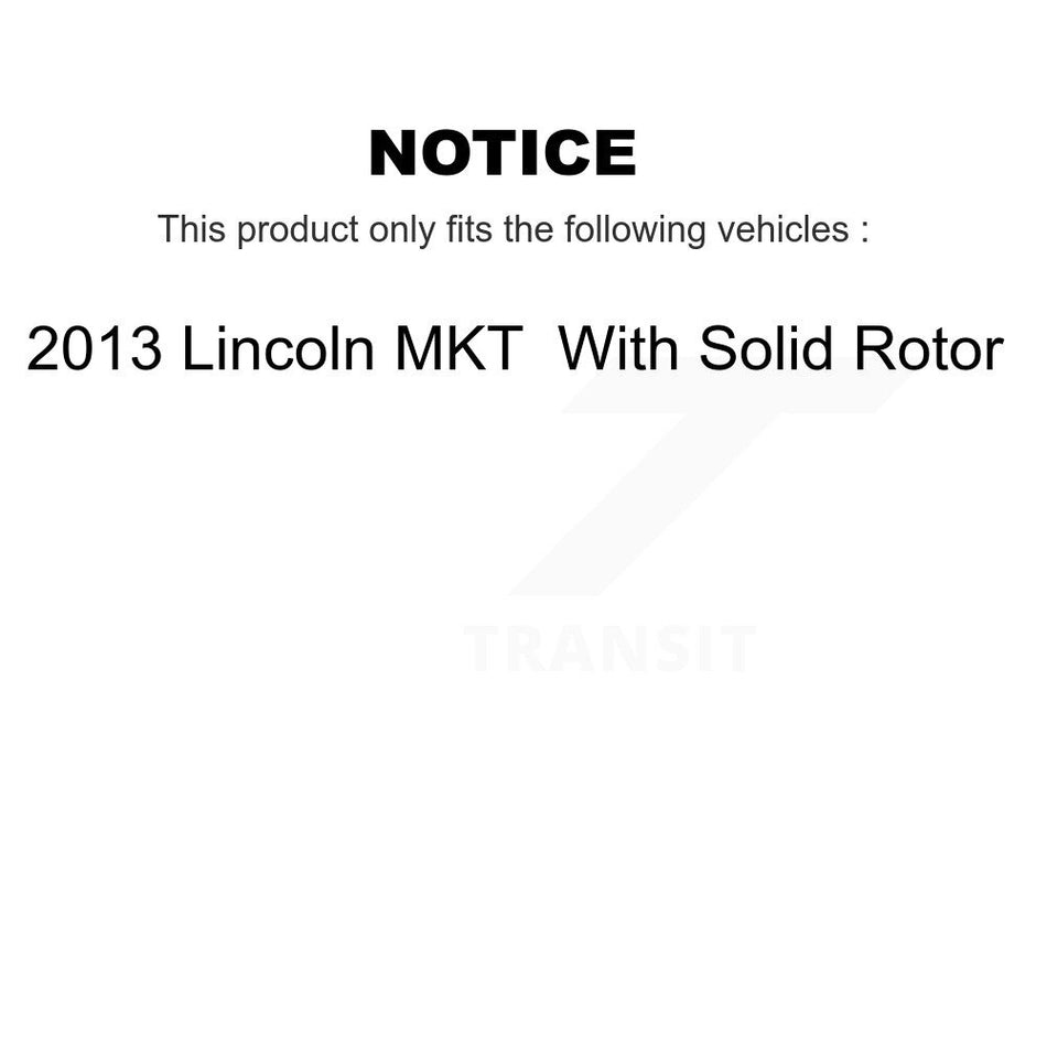Rear Disc Coated Rotors Ceramic Pads Parking Brake Shoes And Hardware Kit For Lincoln MKT KGC-103292