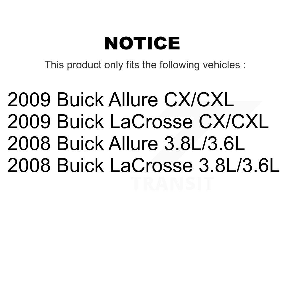 Rear Disc Coated Rotors Ceramic Pads Parking Shoes Hardware Kit For Buick LaCrosse Allure KGC-103755