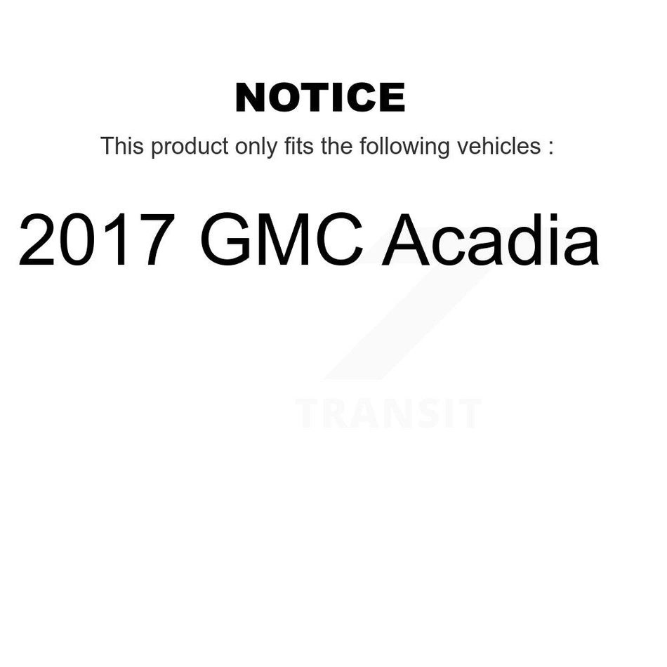 Rear Disc Coated Rotors Ceramic Pads And Parking Brake Shoes Kit For 2017 GMC Acadia KGC-103781