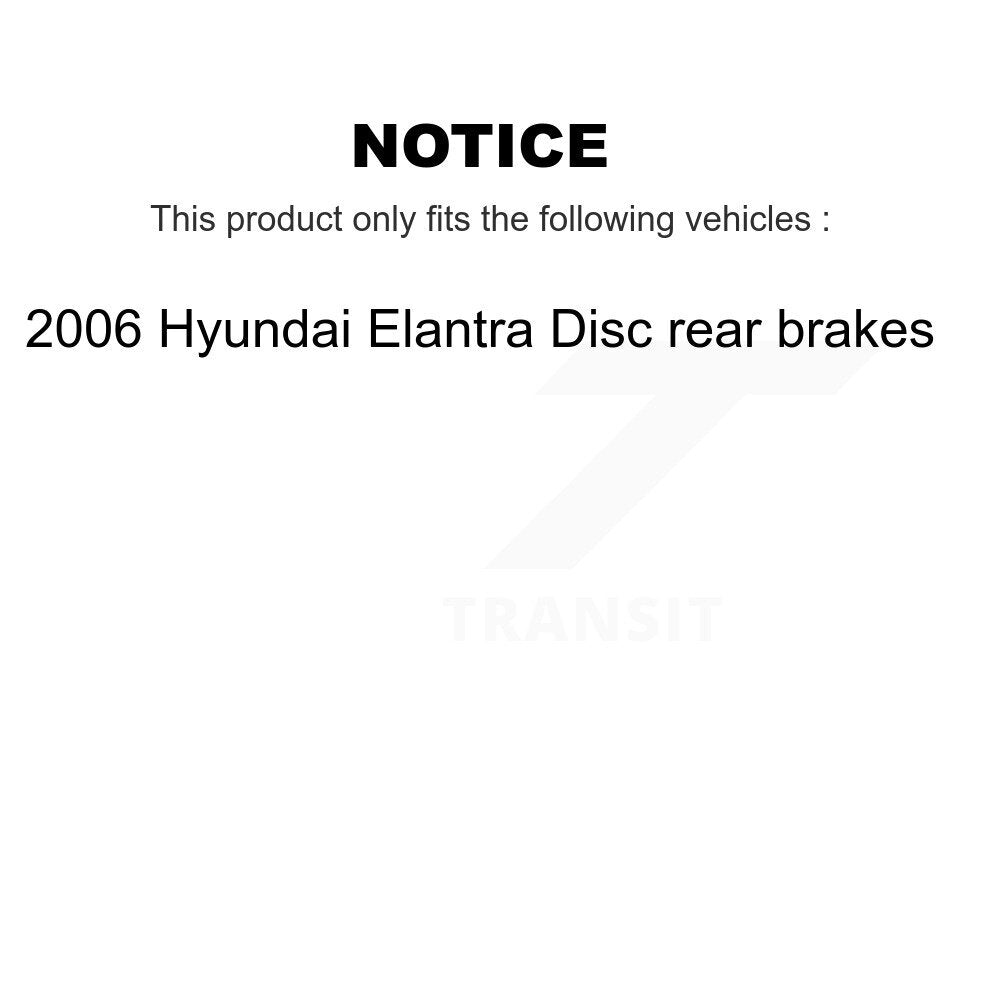 Rear Disc Coated Rotors Ceramic Pads And Parking Brake Shoes Kit For Hyundai Elantra KGC-103789