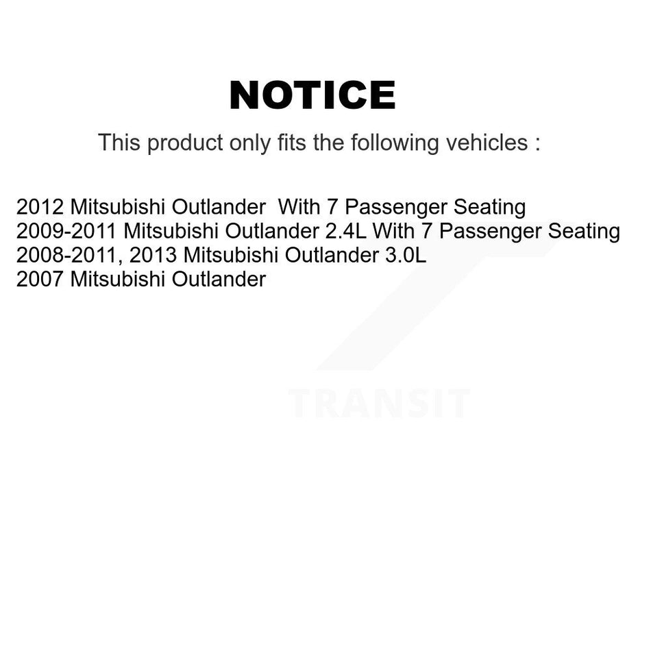 Front Rear Coated Disc Brake Rotors And Semi-Metallic Pads Kit For Mitsubishi Outlander KGF-100728