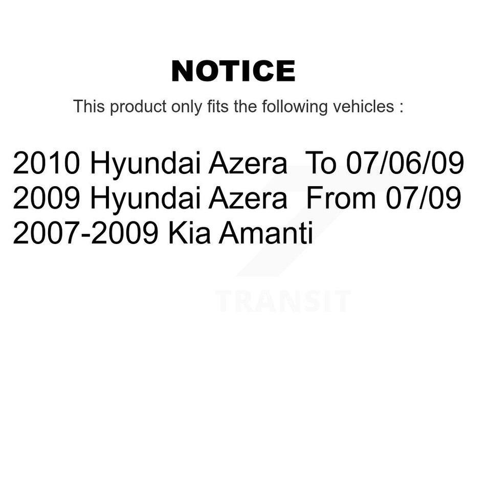 Front Rear Coated Disc Brake Rotors And Semi-Metallic Pads Kit For 2007-2009 Kia Amanti KGF-100873
