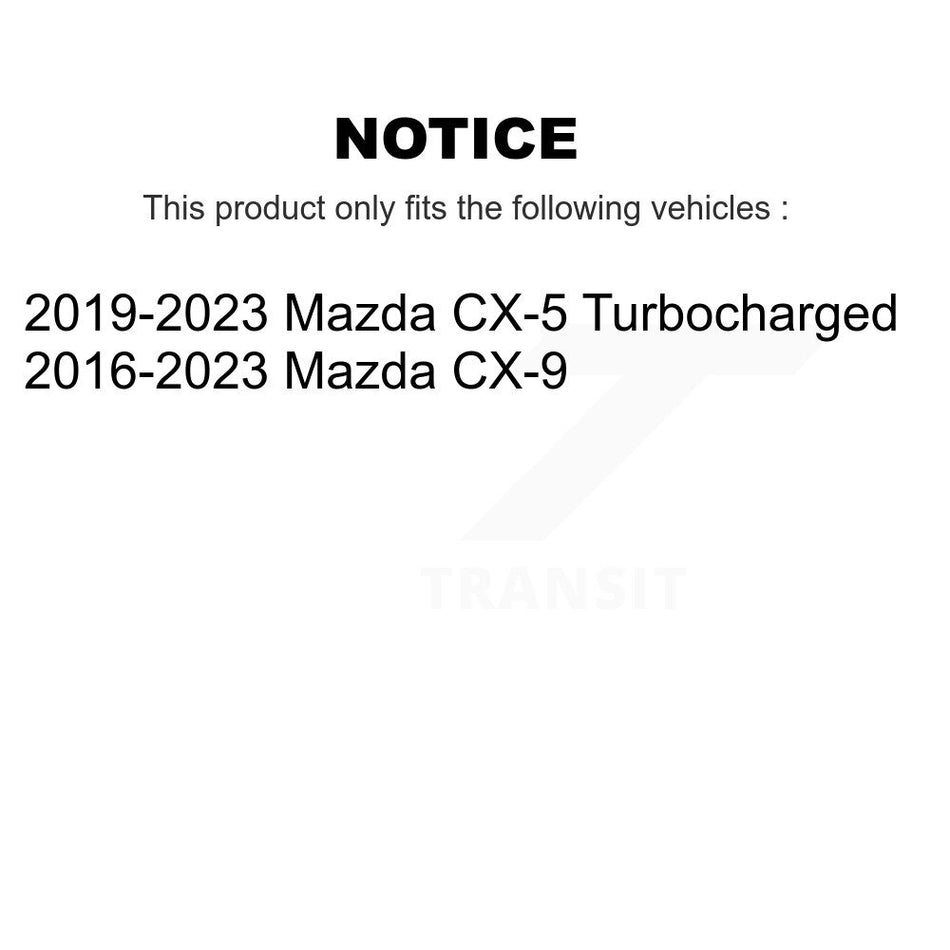 Front Coated Disc Brake Rotors And Semi-Metallic Pads Kit For Mazda CX-5 CX-9 KGF-101924