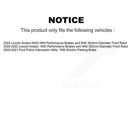 Front Rear Coat Brake Rotor Semi-Metallic Pad Kit For Lincoln Aviator Ford Police Utility KGF-102671