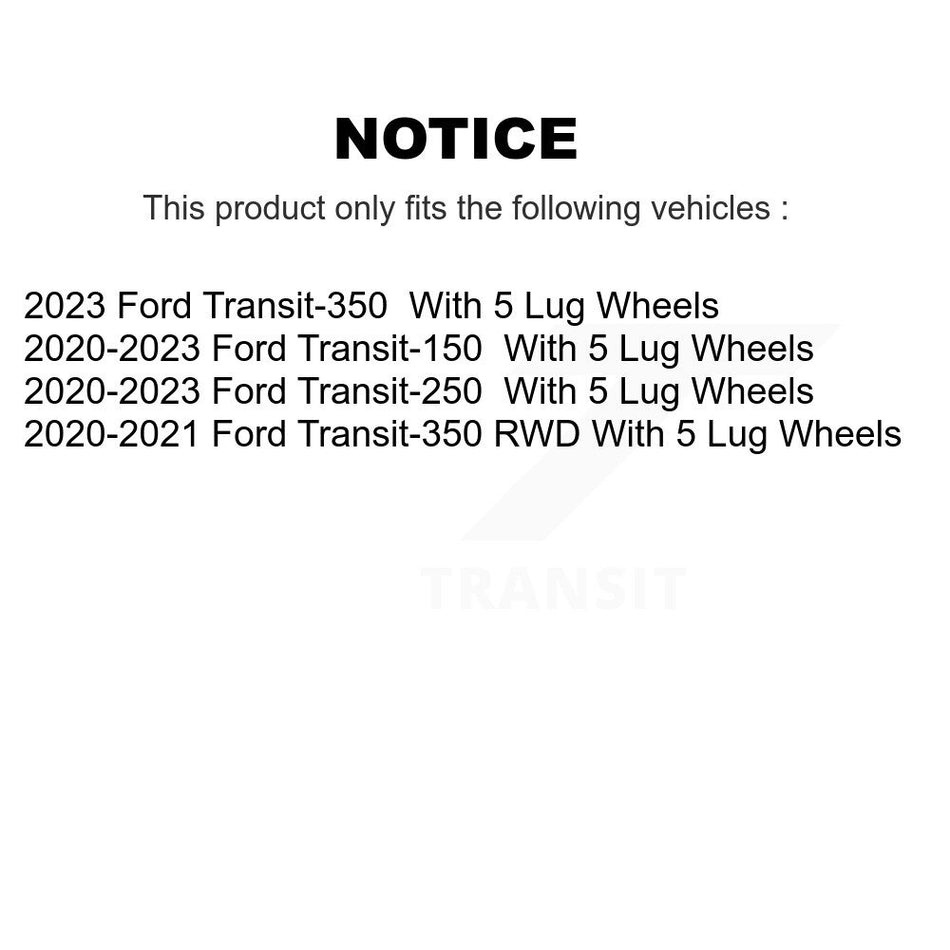 Rear Coat Brake Rotors Semi-Metallic Pad Kit For Ford Transit-250 Transit-150 Transit-350 KGF-102913