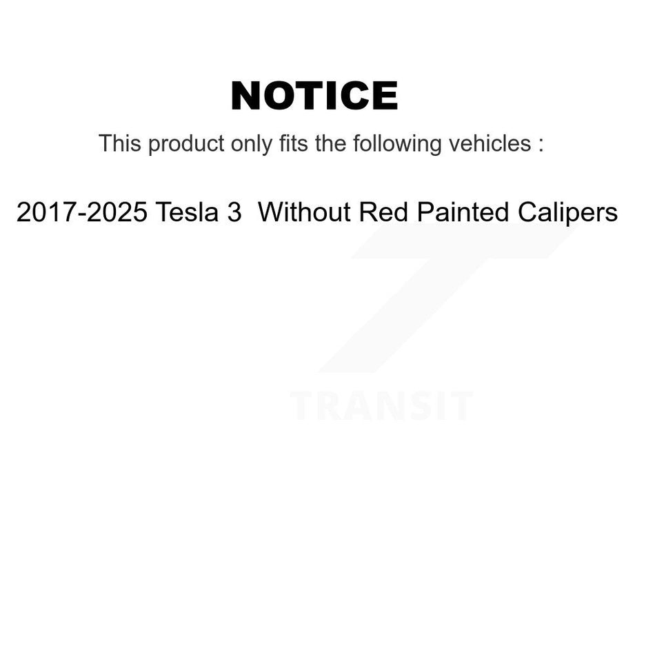 Front Rear Coat Brake Rotors Semi-Metallic Pad Kit For Tesla 3 With Gray Painted Calipers KGF-102974