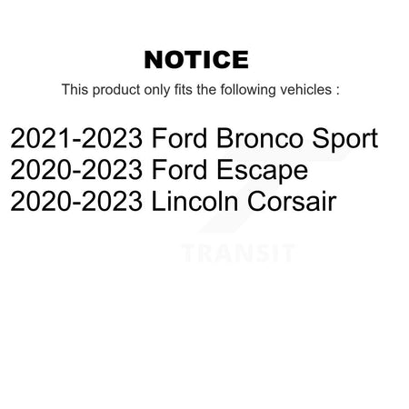 Rear Coat Brake Rotors Semi-Metallic Pad Kit For Ford Escape Bronco Sport Lincoln Corsair KGF-103064