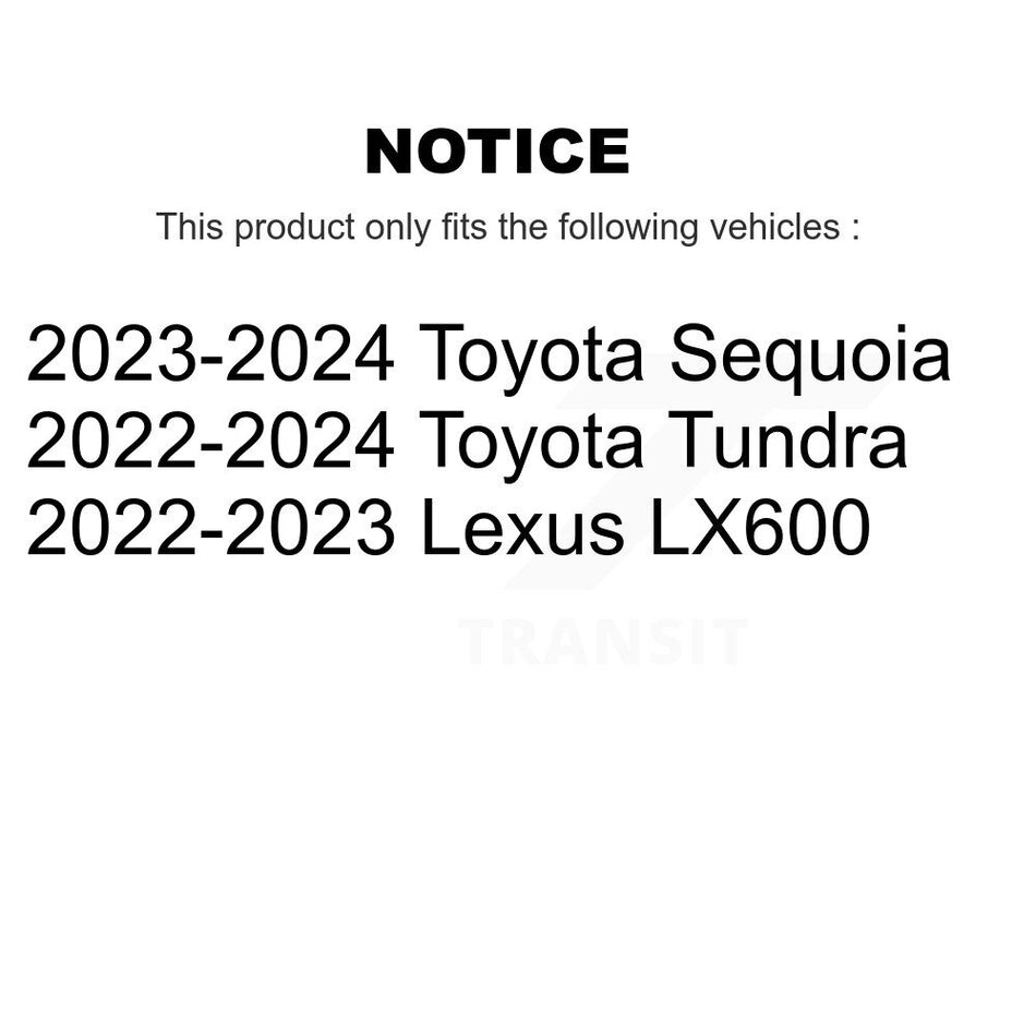 Front Rear Coated Brake Rotor Semi-Metallic Pad Kit For Toyota Tundra Sequoia Lexus LX600 KGF-103149