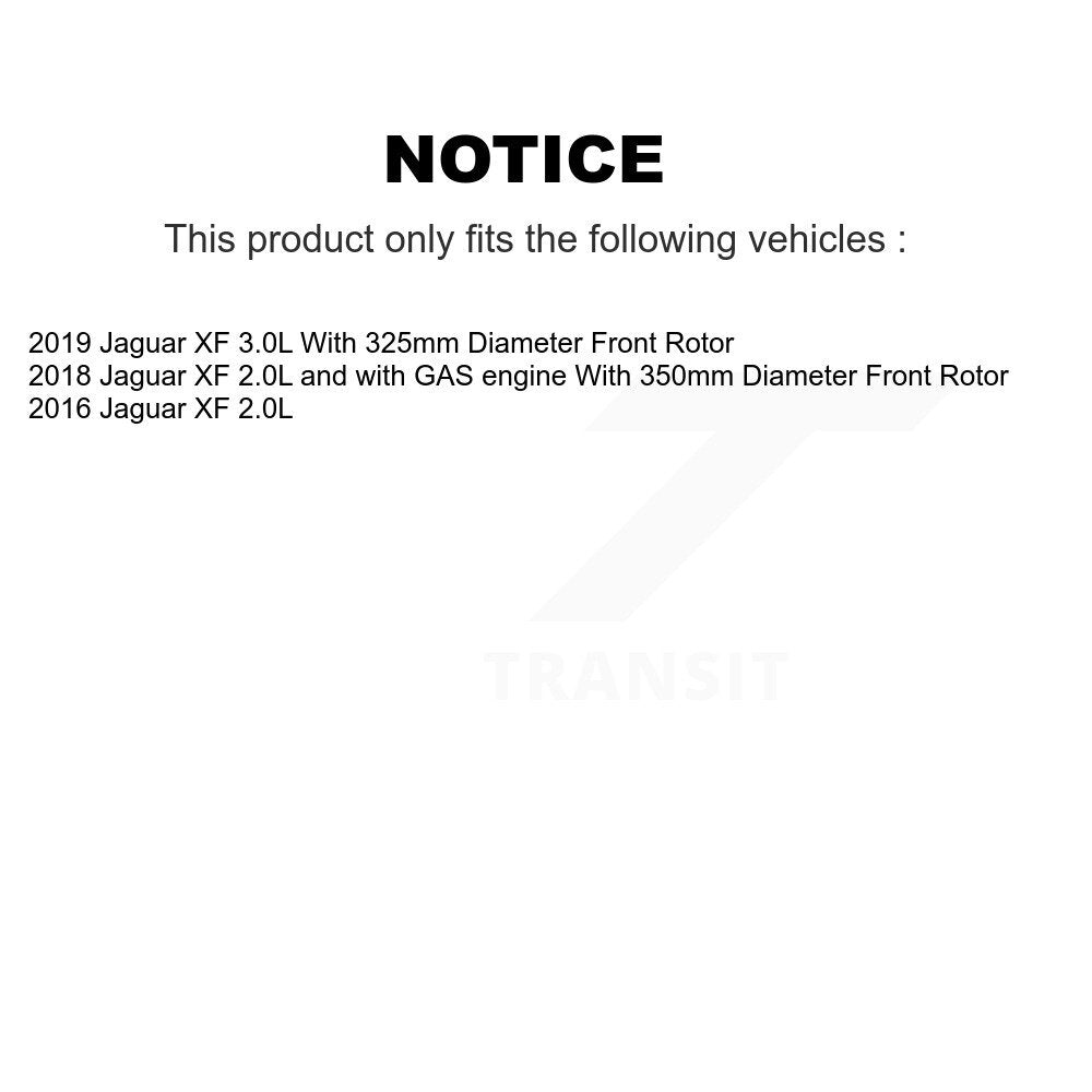 Front Coated Disc Brake Rotors And Semi-Metallic Pads Kit For Jaguar XF KGF-103213