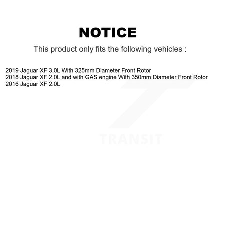 Front Coated Disc Brake Rotors And Semi-Metallic Pads Kit For Jaguar XF KGF-103213