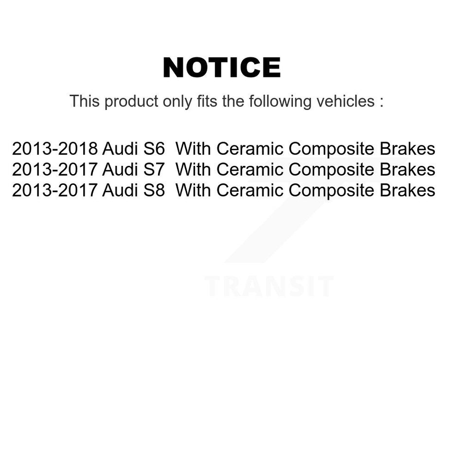 Rear Coated Disc Brake Rotors And Semi-Metallic Pads Kit For Audi S6 S7 S8 KGF-103289