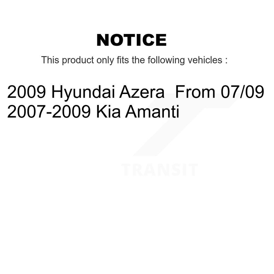 Rear Disc Coated Rotors Semi-Metallic Pads Parking Shoes Kit For Kia Amanti Hyundai Azera KGF-103538