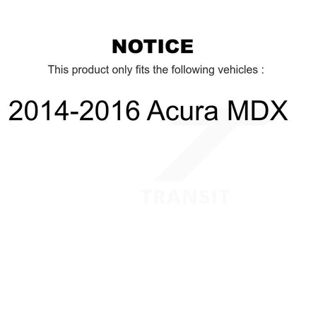 Rear Disc Coated Rotors Semi-Metallic Pads And Parking Shoes Kit For 2014-2016 Acura MDX KGF-103661