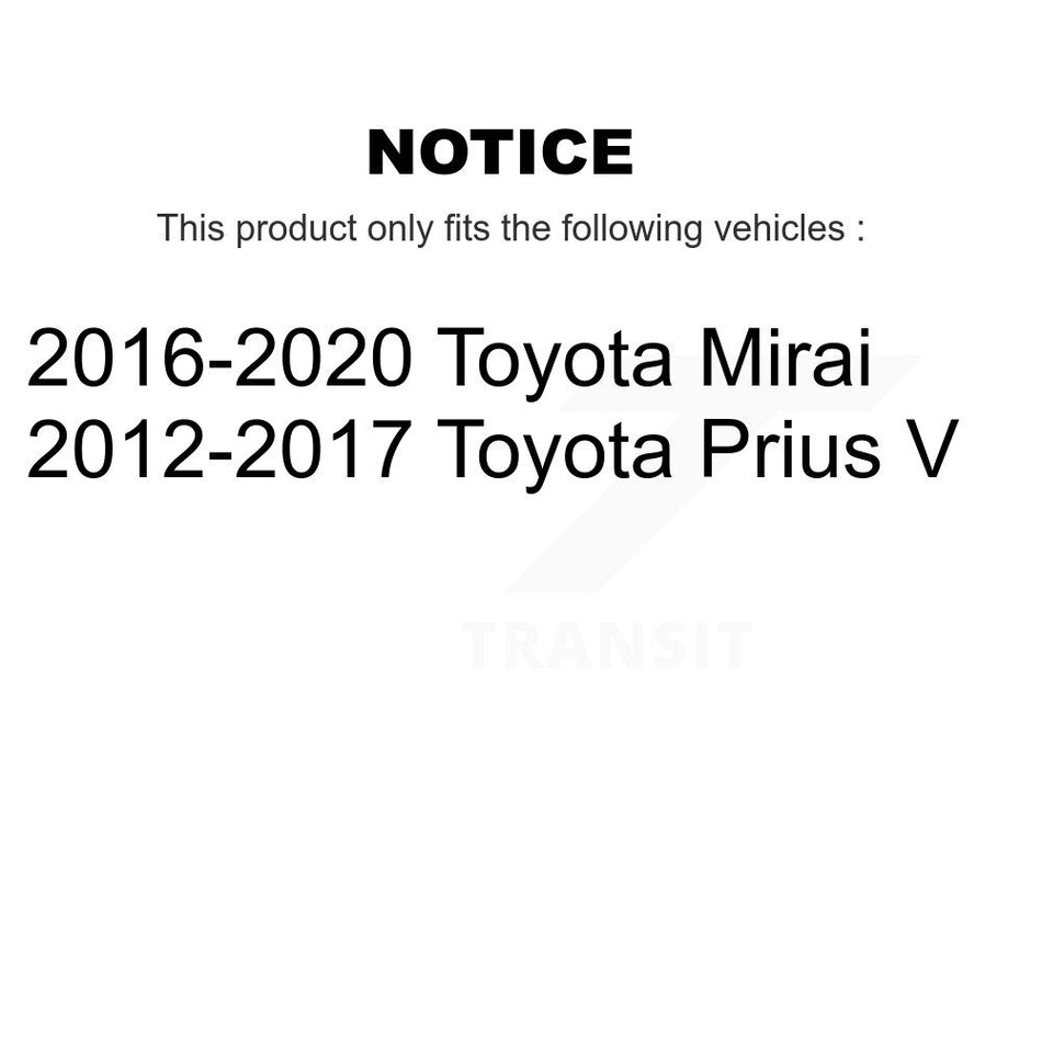 Rear Disc Coated Rotors Semi-Metallic Pads Parking Shoes Hardware Kit For Toyota Prius V KGF-103726