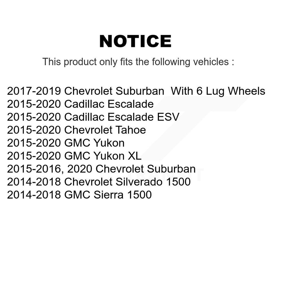 Rear Disc Coated Rotors Semi-Metallic Pads Parking Shoes & Hardware Kit For GMC Chevrolet KGF-103942