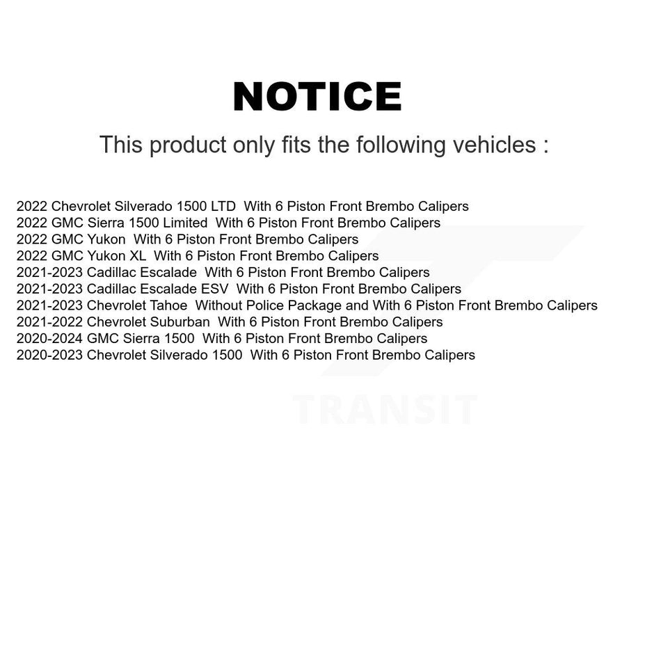 Front Rear Coat Brake Rotor Semi-Metallic Pad Kit For GMC Sierra 1500 Chevrolet Silverado KGF-104033