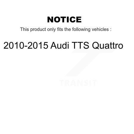 Front Rear Coated Disc Brake Rotor & Semi-Metallic Pad Kit For 2010-2015 Audi TTS Quattro KGF-104065