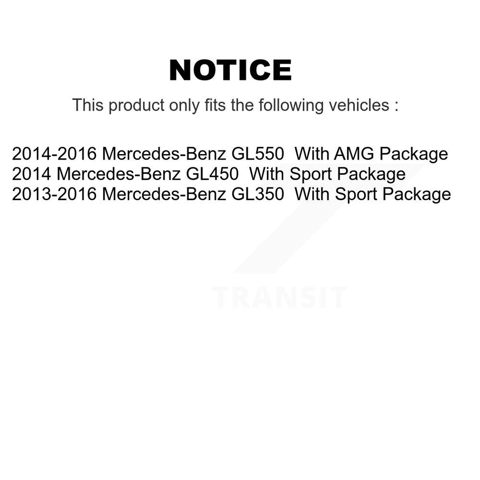 Front Rear Coated Brake Rotor & Semi-Metallic Pad Kit For Mercedes-Benz GL350 GL550 GL450 KGF-104091