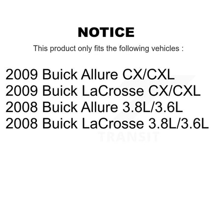 Rear Disc Coated Rotors Semi-Metallic Pads Parking Shoes Hardware Kit For Buick LaCrosse KGF-104263