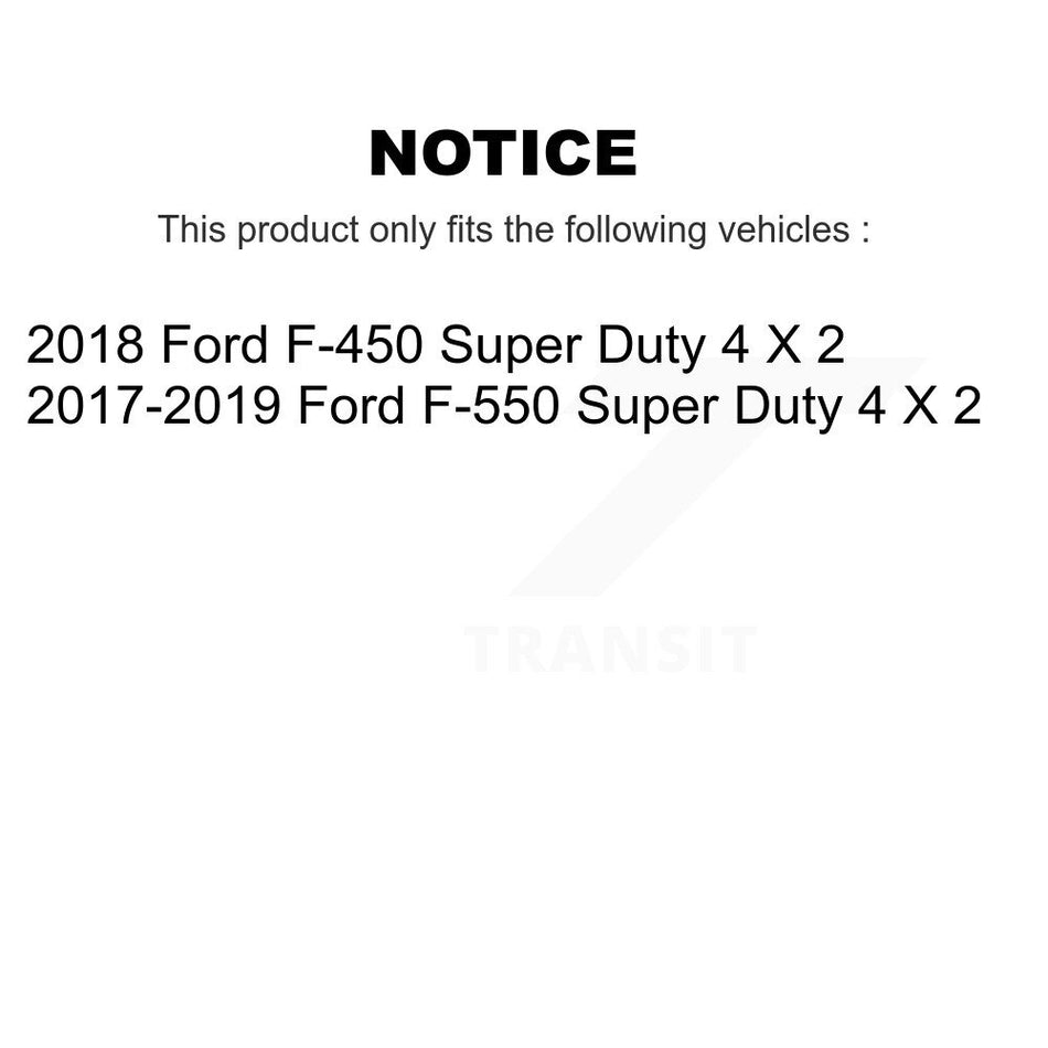 Front Rear Coated Brake Rotor Semi-Metallic Pad Kit For Ford F-450 Super Duty F-550 4 X 2 KGF-104281