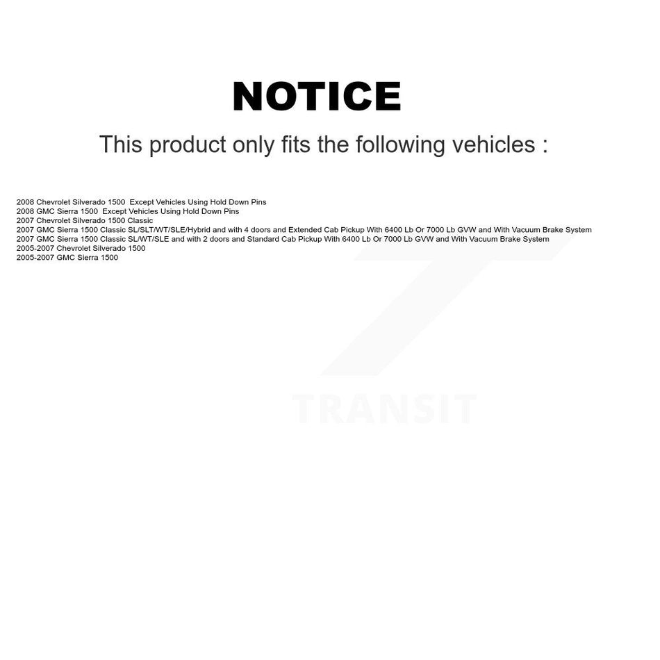 Rear Coated Brake Drum Shoes Spring Kit For Chevrolet Silverado 1500 GMC Sierra Classic KGN-100074