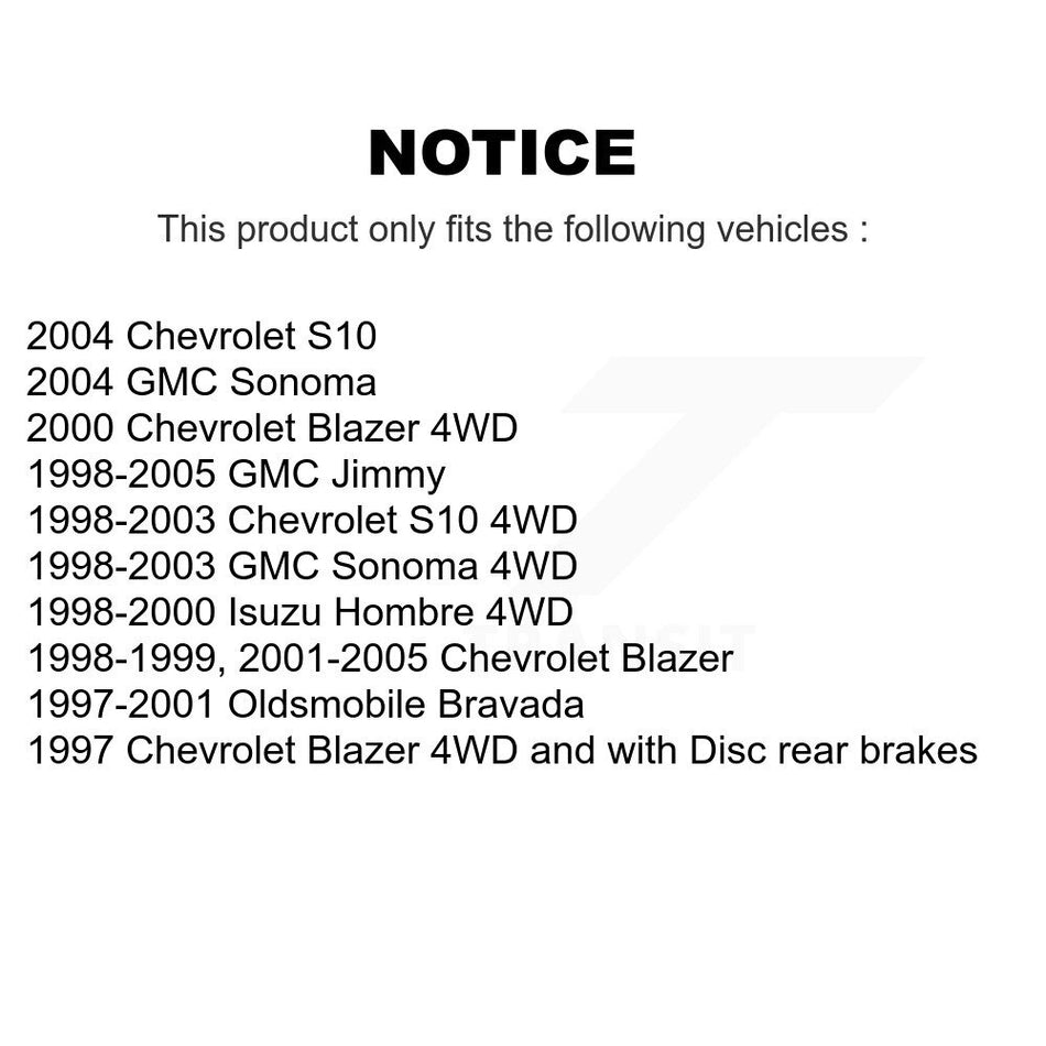 Front Coated Disc Brake Rotors And Semi-Metallic Pads Kit For Chevrolet S10 Blazer GMC Sonoma Jimmy Oldsmobile Bravada Isuzu Hombre KGS-100010