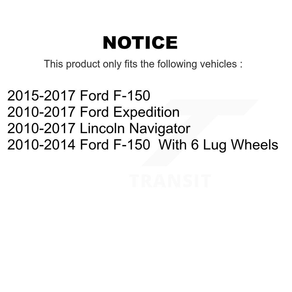 Front Coated Disc Brake Rotors And Semi-Metallic Pads Kit For Ford F-150 Expedition Lincoln Navigator KGS-100105