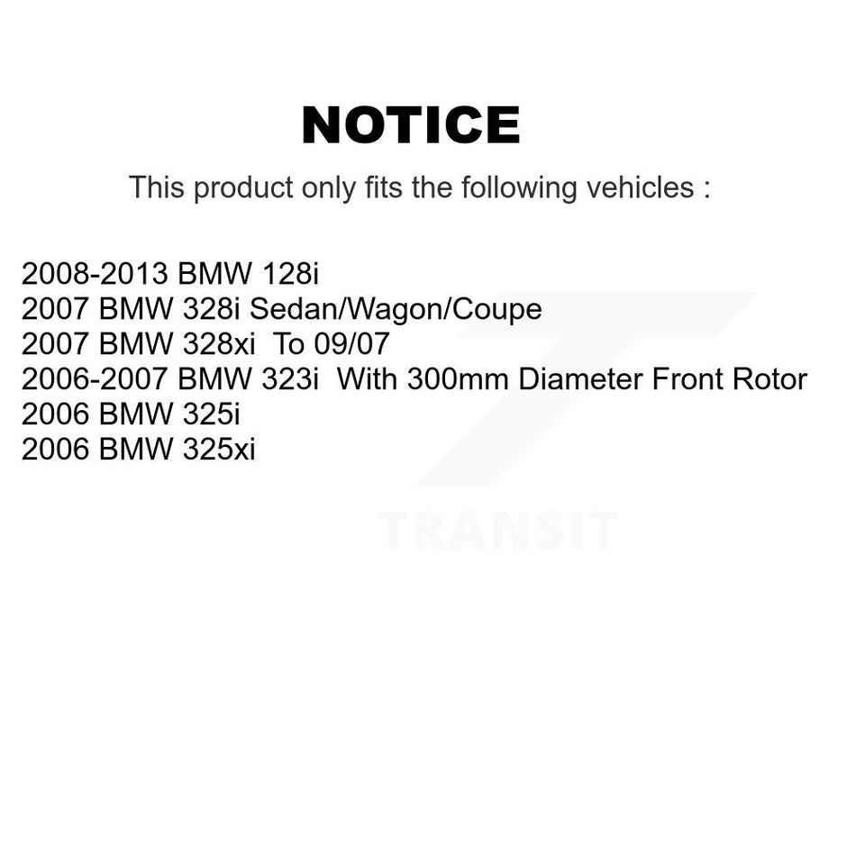 Front Coated Disc Brake Rotors And Semi-Metallic Pads Kit For BMW 328i 325i 128i 328xi 325xi 323i KGS-100361