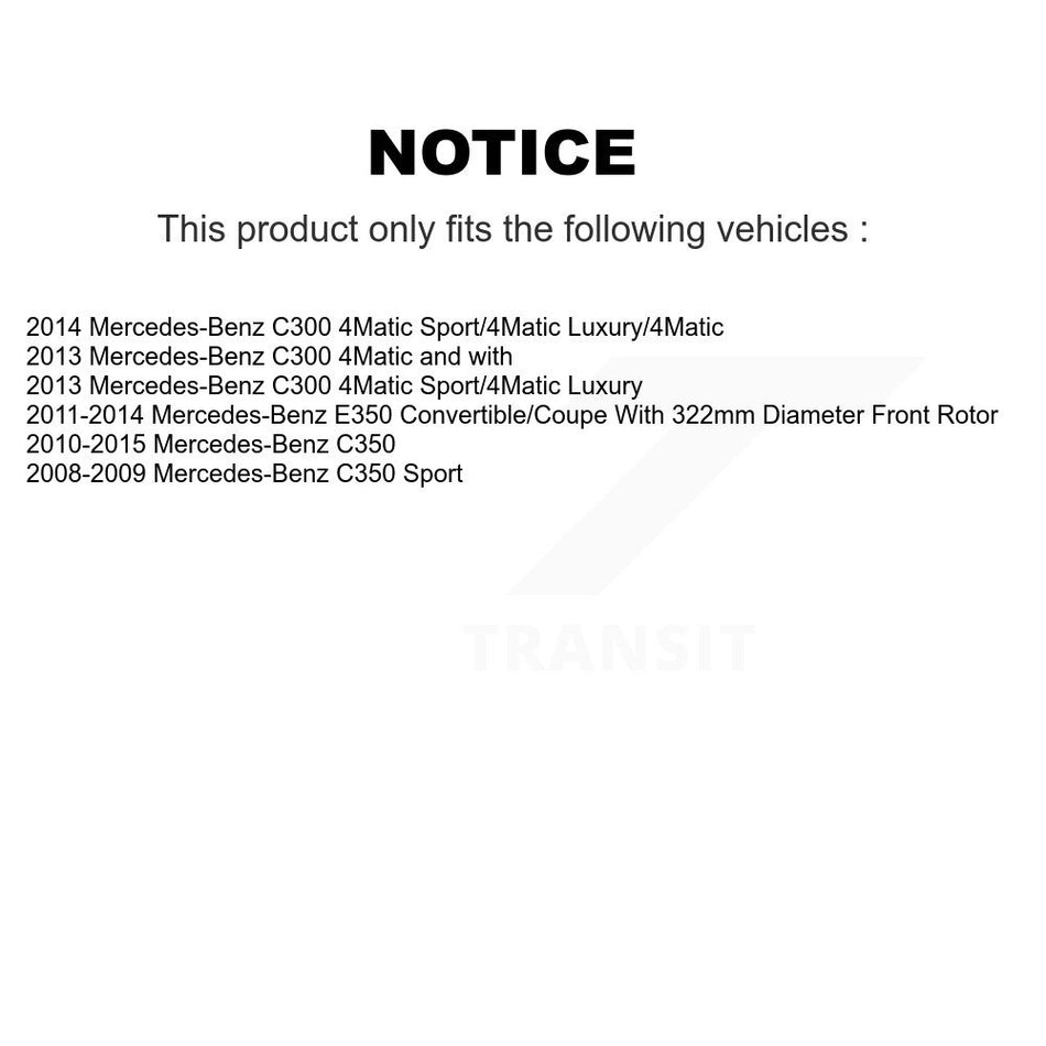 Front Rear Coated Disc Brake Rotors And Semi-Metallic Pads Kit For Mercedes-Benz E350 C300 C350 KGS-101063