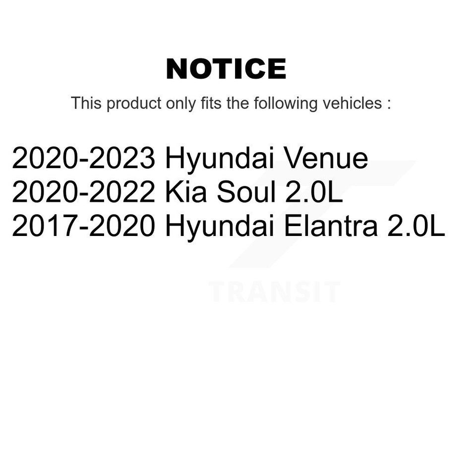 Rear Coated Disc Brake Rotors And Semi-Metallic Pads Kit For Hyundai Elantra Kia Soul Venue KGS-101687