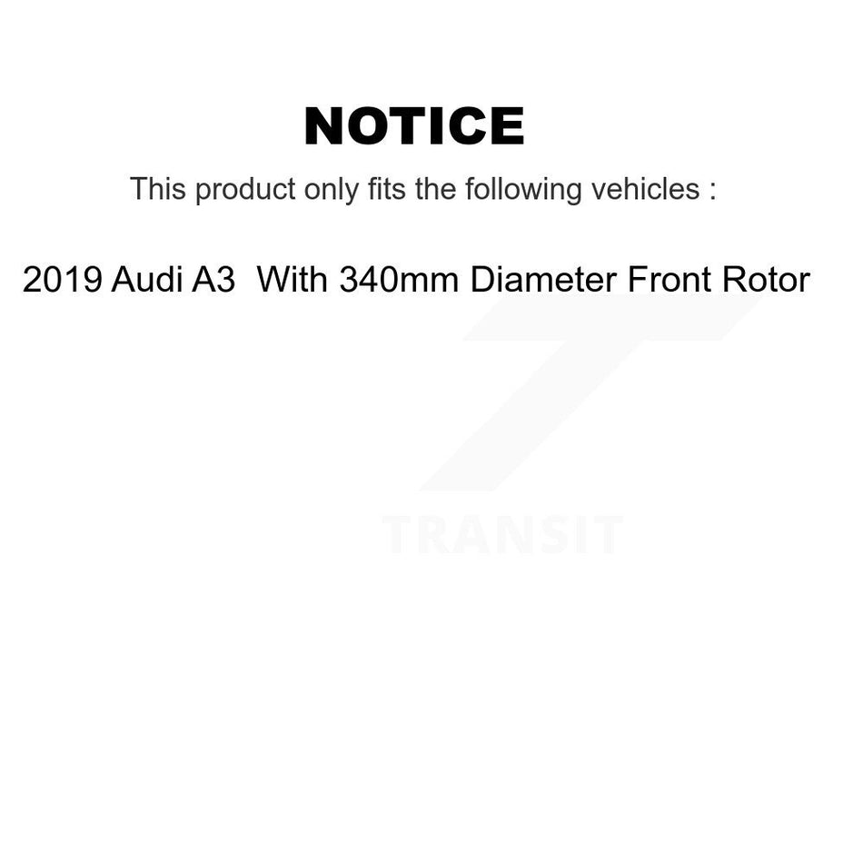 Front Rear Coated Disc Brake Rotors And Semi-Metallic Pads Kit For Audi A3 KGS-101846