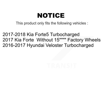 Front Coated Brake Rotor Semi-Metallic Pad Kit For Kia Forte Forte5 Hyundai Veloster Koup KGS-101917