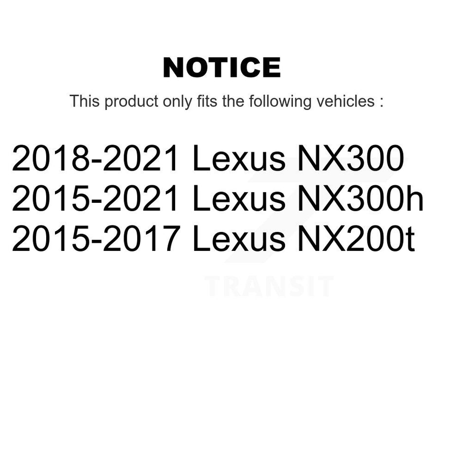 Front Rear Coated Disc Brake Rotors & Semi-Metallic Pad Kit For Lexus NX300 NX200t NX300h KGS-101964